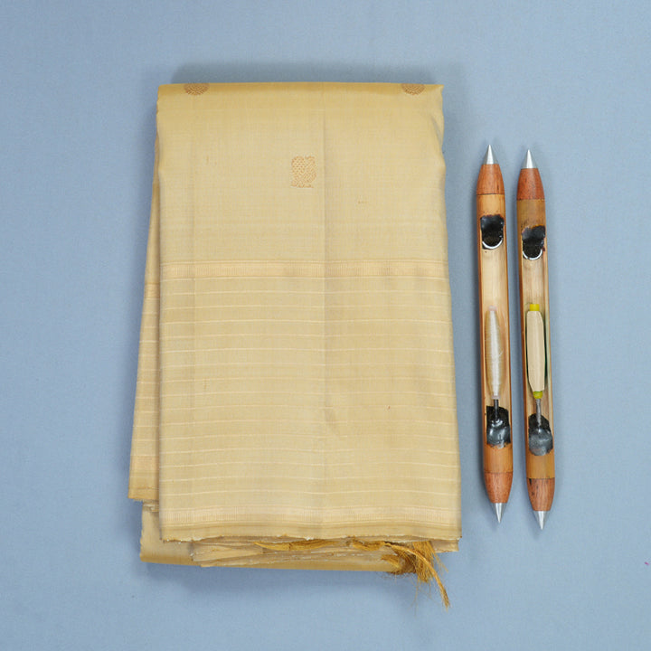 Hayagrivas Handloom Beige Kanjivaram Silk Saree KBF257E17-1