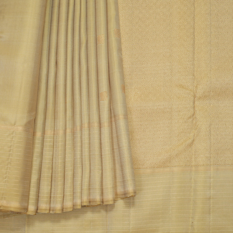 Hayagrivas Handloom Beige Kanjivaram Silk Saree KBF257E17-1