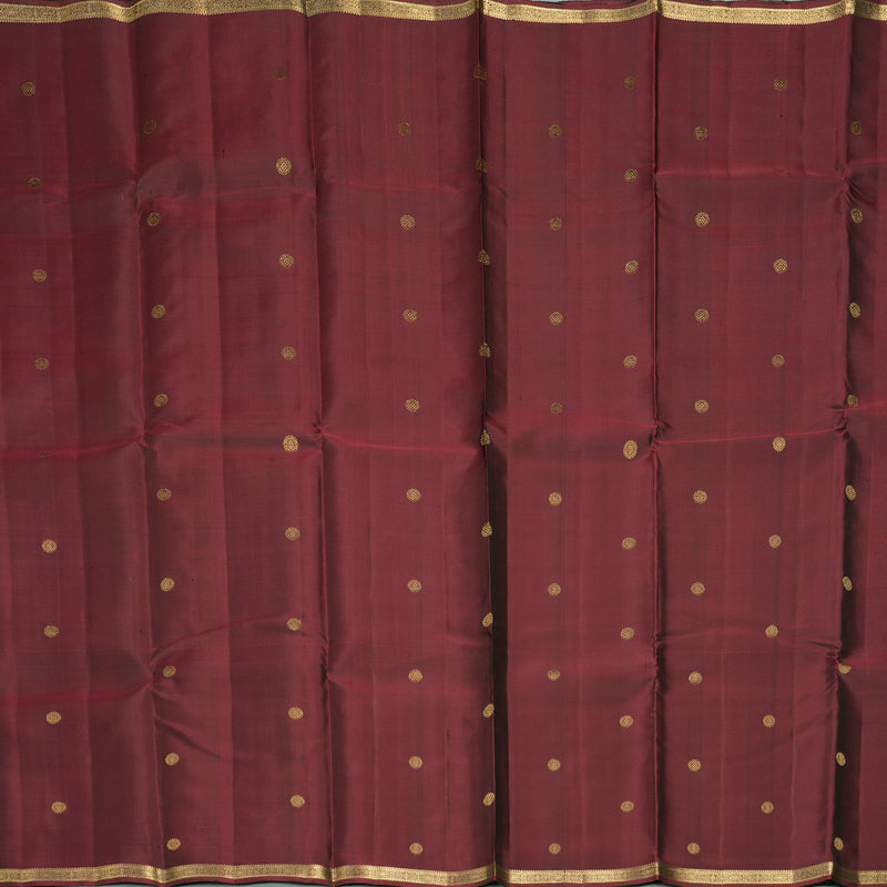 Hayagrivas Handloom Wine Maroon Kanjivaram Silk Saree KBF257E2-2