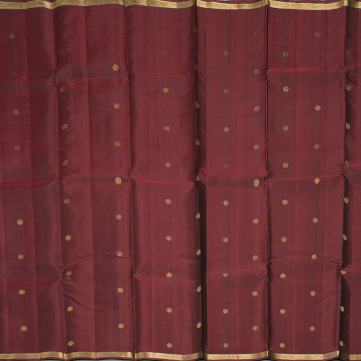 Hayagrivas Handloom Wine Maroon Kanjivaram Silk Saree KBF257E2-2