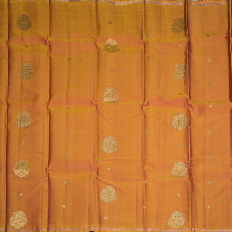 Hayagrivas Handloom Sunset Orange Kanjivaram Silk Saree KBF257E24-1
