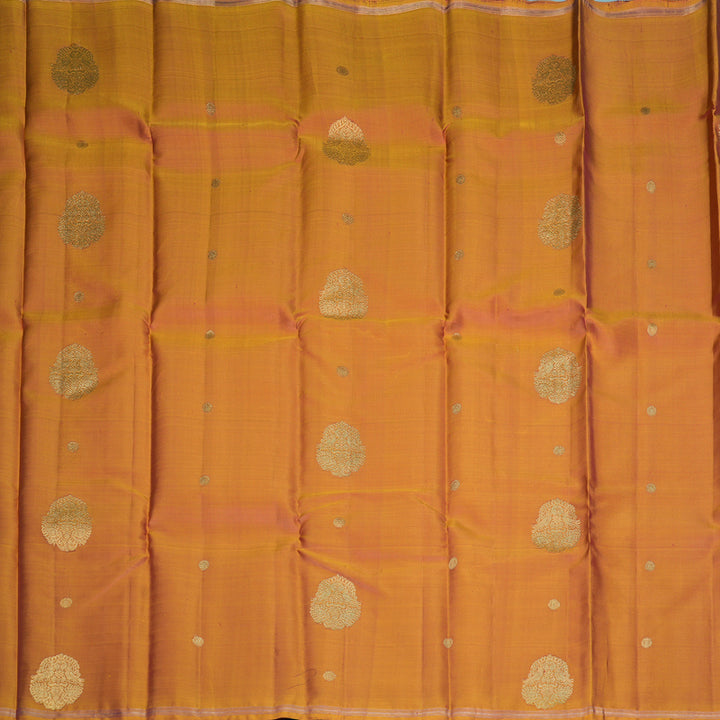 Hayagrivas Handloom Sunset Orange Kanjivaram Silk Saree KBF257E24-1
