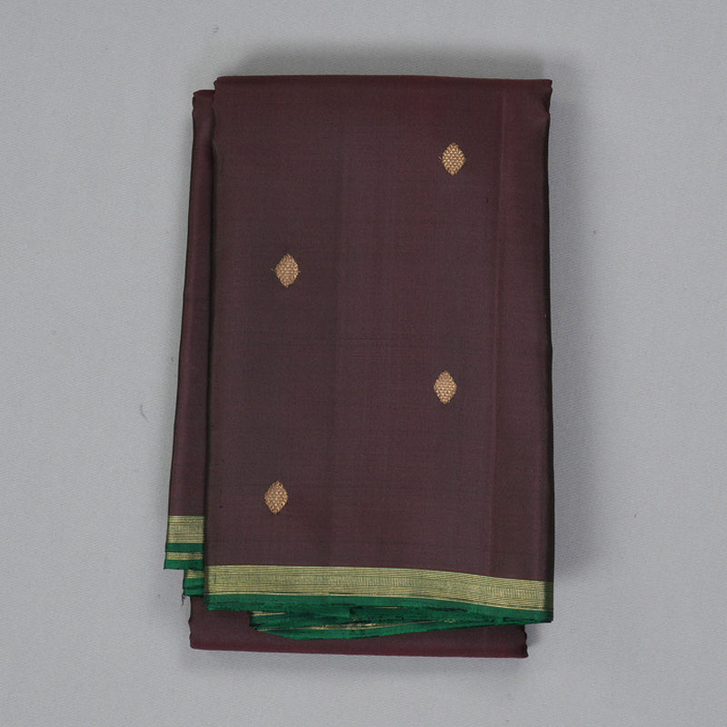 Hayagrivas Handloom Deep Snuff Kanjivaram Silk Saree KBF257E24-5