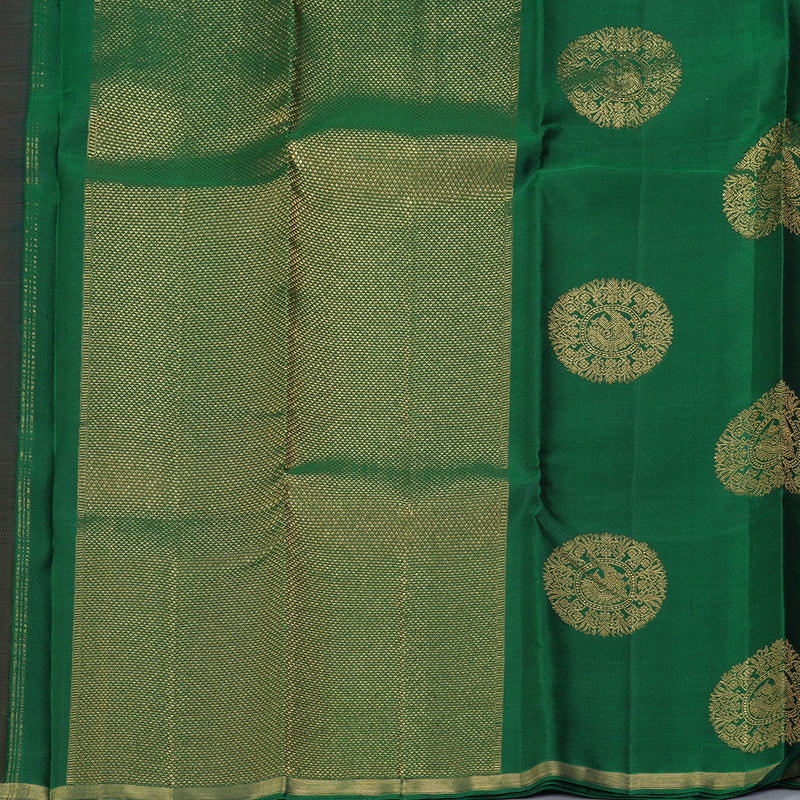 Hayagrivas Handloom Deep Snuff Kanjivaram Silk Saree KBF257E24-5