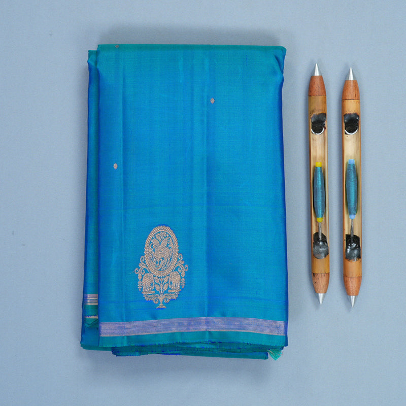 Hayagrivas Handloom Mayilkazhuthu Kanjivaram Silk Saree KBF257E25-6