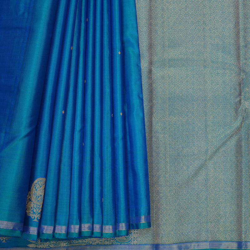 Hayagrivas Handloom Mayilkazhuthu Kanjivaram Silk Saree KBF257E25-6