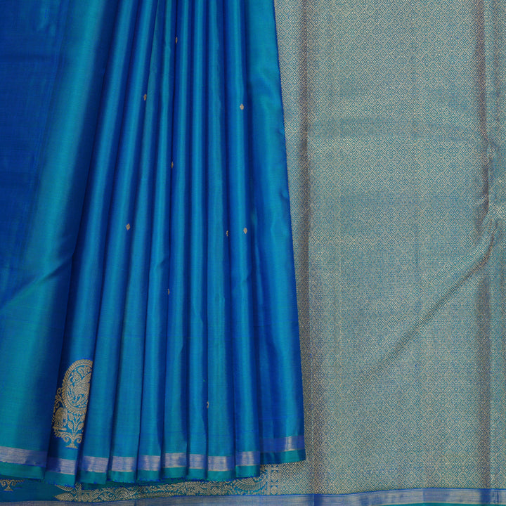 Hayagrivas Handloom Mayilkazhuthu Kanjivaram Silk Saree KBF257E25-6
