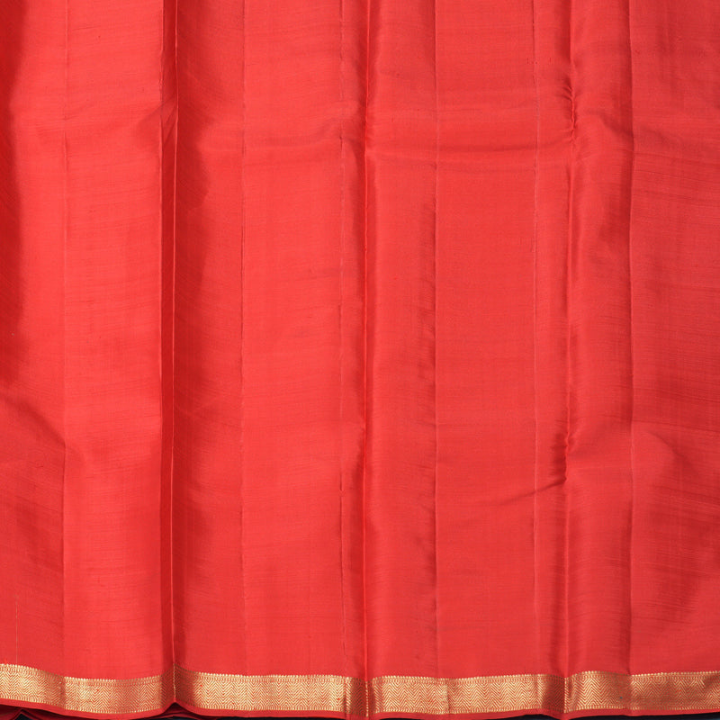 Hayagrivas Handloom Tomato Red Kanjivaram Silk Saree KBF257E3-3
