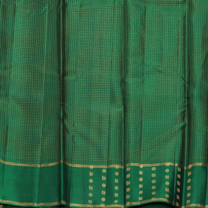 Hayagrivas Handloom Bottle Green Kanjivaram Silk Saree KBF257E32-2