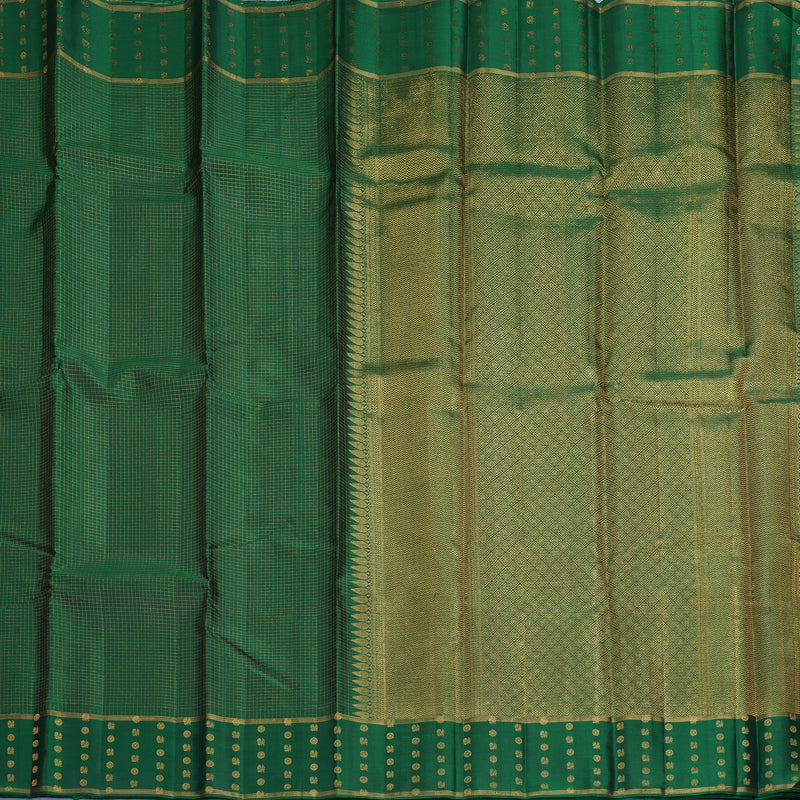 Hayagrivas Handloom Bottle Green Kanjivaram Silk Saree KBF257E32-2