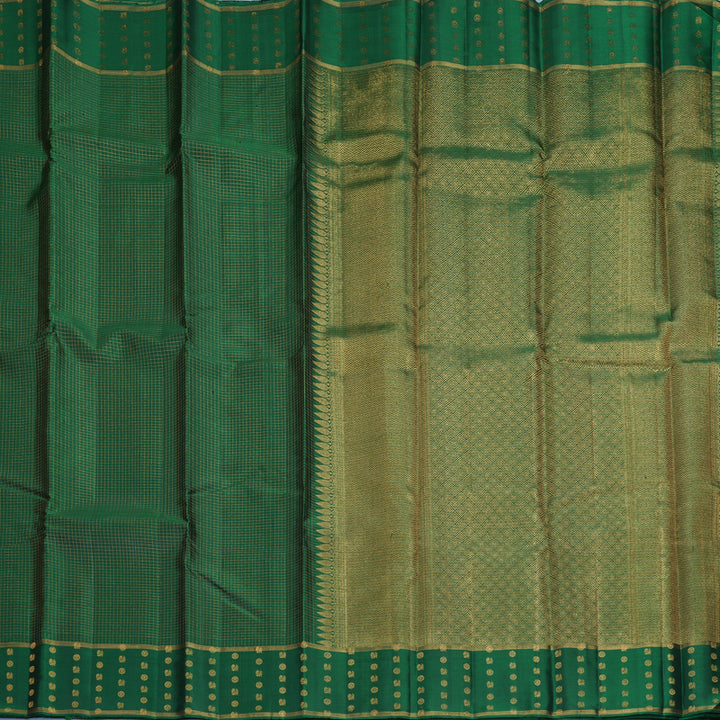 Hayagrivas Handloom Bottle Green Kanjivaram Silk Saree KBF257E32-2