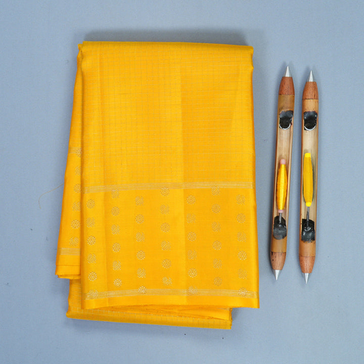 Hayagrivas Handloom Yellow Kanjivaram Silk Saree KBF257E32-3