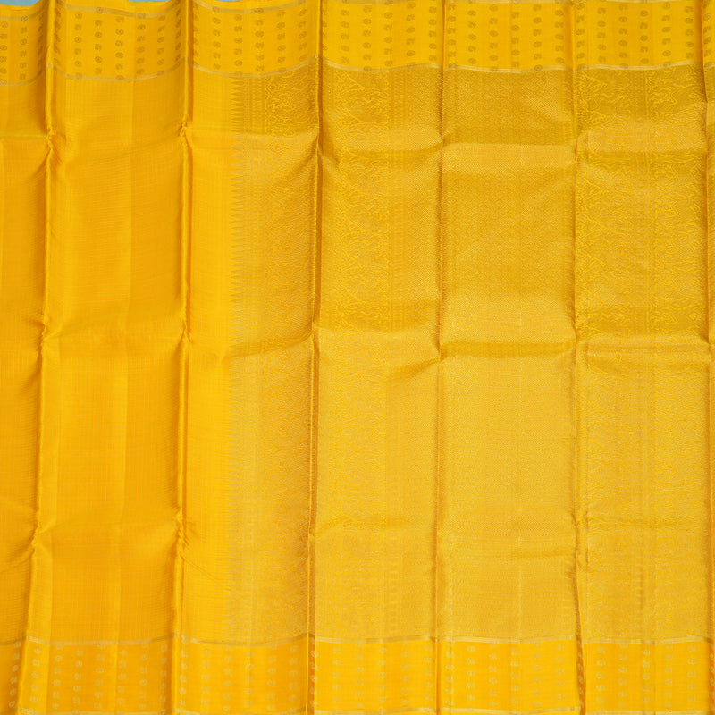 Hayagrivas Handloom Yellow Kanjivaram Silk Saree KBF257E32-3