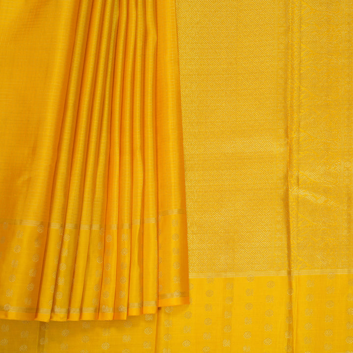 Hayagrivas Handloom Yellow Kanjivaram Silk Saree KBF257E32-3