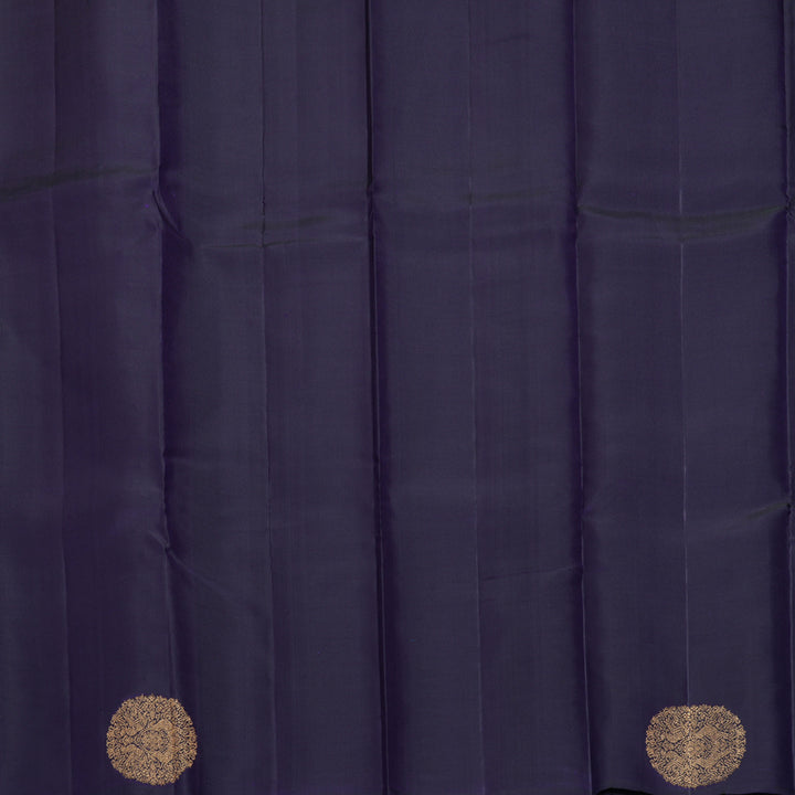 Hayagrivas Handloom Midnight Blue Kanjivaram Silk Saree KBF257E34-2
