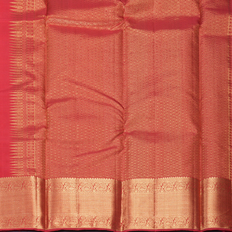 Hayagrivas Handloom Red Kanjivaram Silk Saree KBF257E36-11