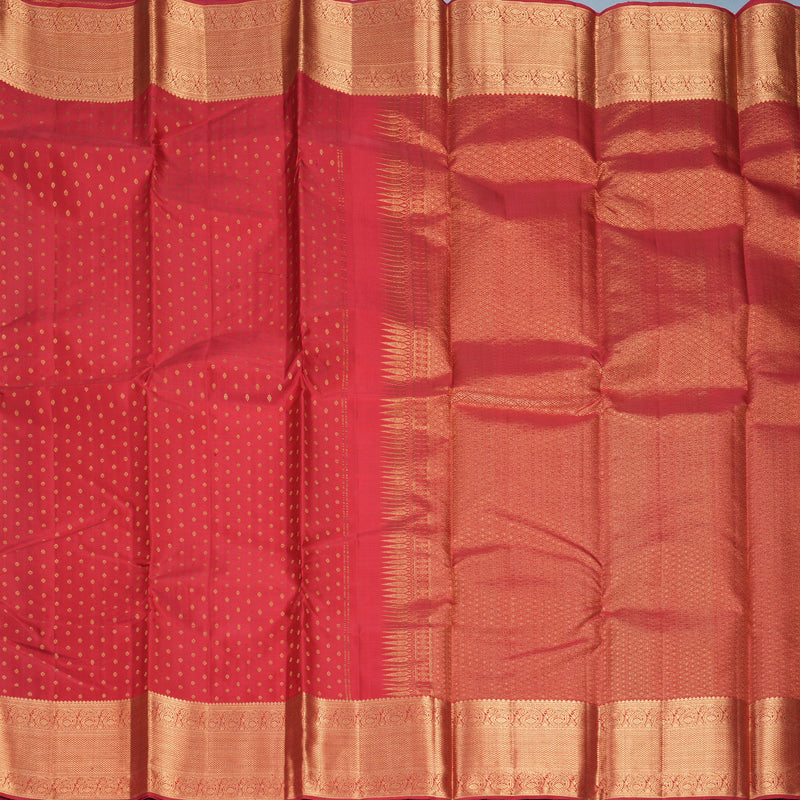 Hayagrivas Handloom Red Kanjivaram Silk Saree KBF257E36-11