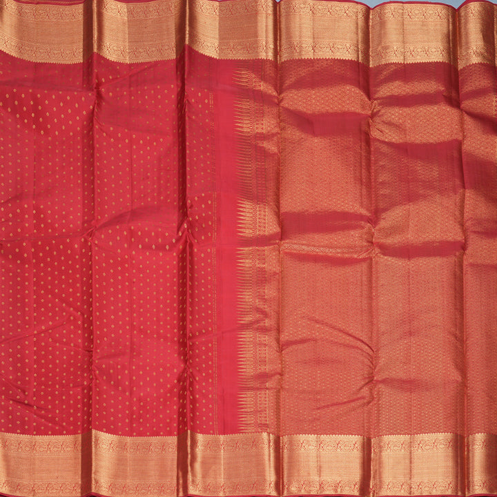 Hayagrivas Handloom Red Kanjivaram Silk Saree KBF257E36-11