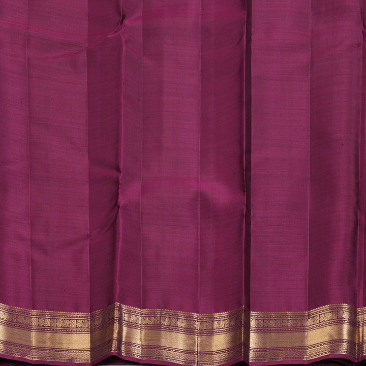 Hayagrivas Handloom Wine Magenta Kanjivaram Silk Saree KBF257E5-1
