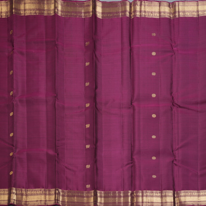 Hayagrivas Handloom Wine Magenta Kanjivaram Silk Saree KBF257E5-1