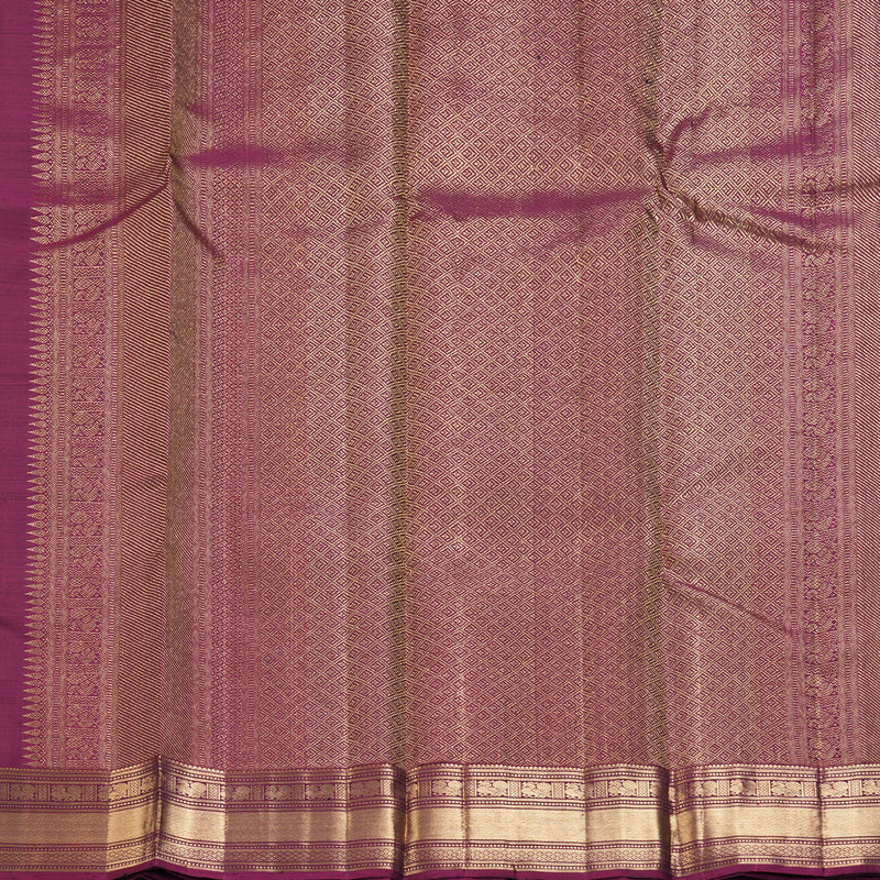 Hayagrivas Handloom Wine Magenta Kanjivaram Silk Saree KBF257E5-1