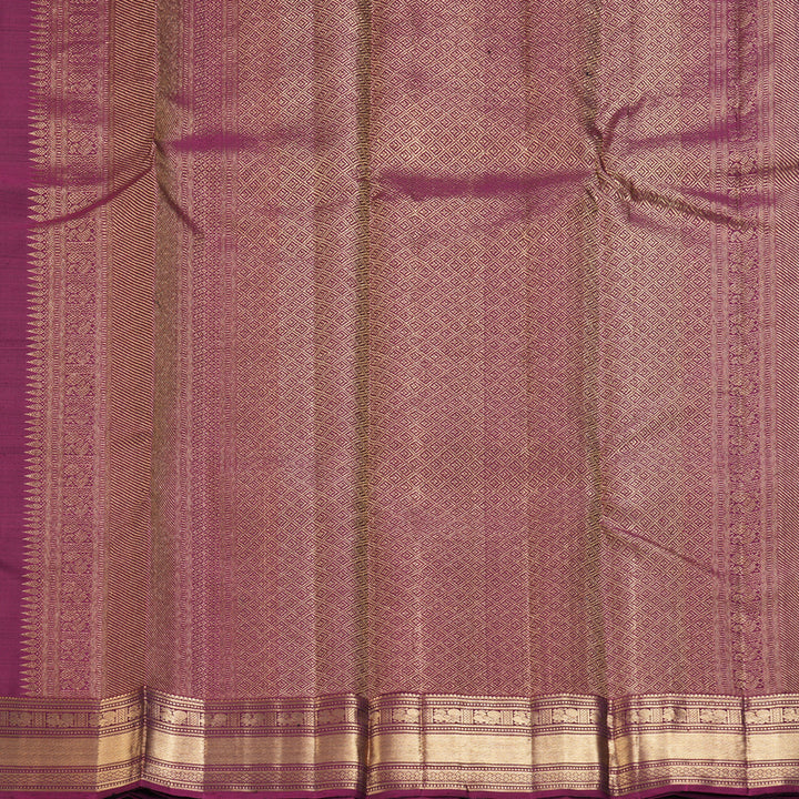 Hayagrivas Handloom Wine Magenta Kanjivaram Silk Saree KBF257E5-1
