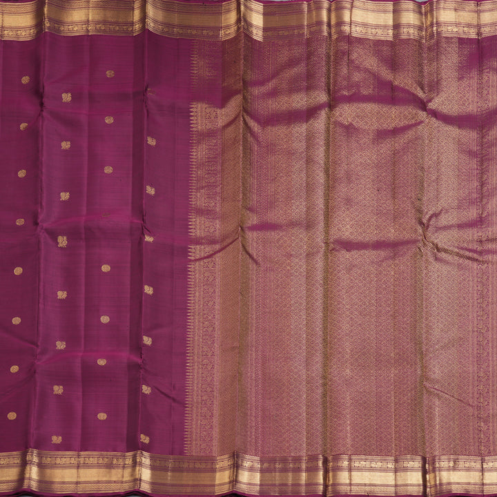 Hayagrivas Handloom Wine Magenta Kanjivaram Silk Saree KBF257E5-1