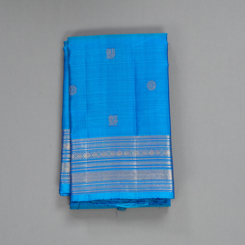 Hayagrivas Handloom Ananda Blue Kanjivaram Silk Saree KBF257E5-3