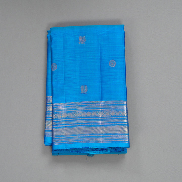 Hayagrivas Handloom Ananda Blue Kanjivaram Silk Saree KBF257E5-3