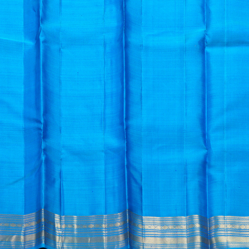 Hayagrivas Handloom Ananda Blue Kanjivaram Silk Saree KBF257E5-3