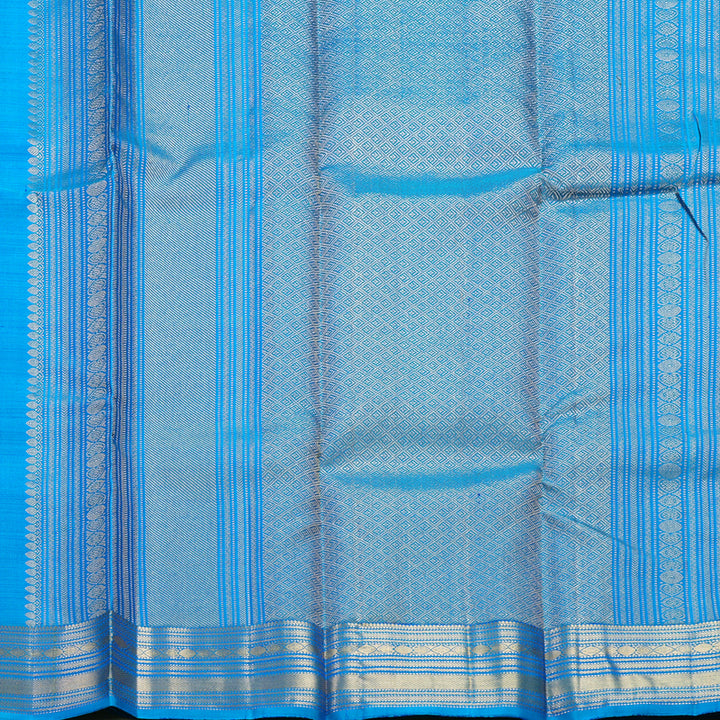 Hayagrivas Handloom Ananda Blue Kanjivaram Silk Saree KBF257E5-3