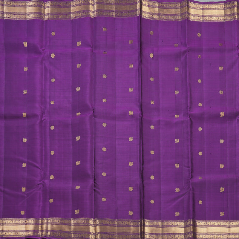 Hayagrivas Handloom Purple Kanjivaram Silk Saree KBF257E5-4