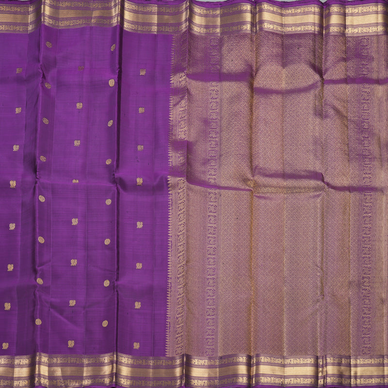Hayagrivas Handloom Purple Kanjivaram Silk Saree KBF257E5-4