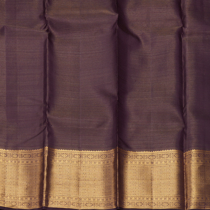 Hayagrivas Handloom Deep Violet Kanjivaram Silk Saree KBF257E7-3