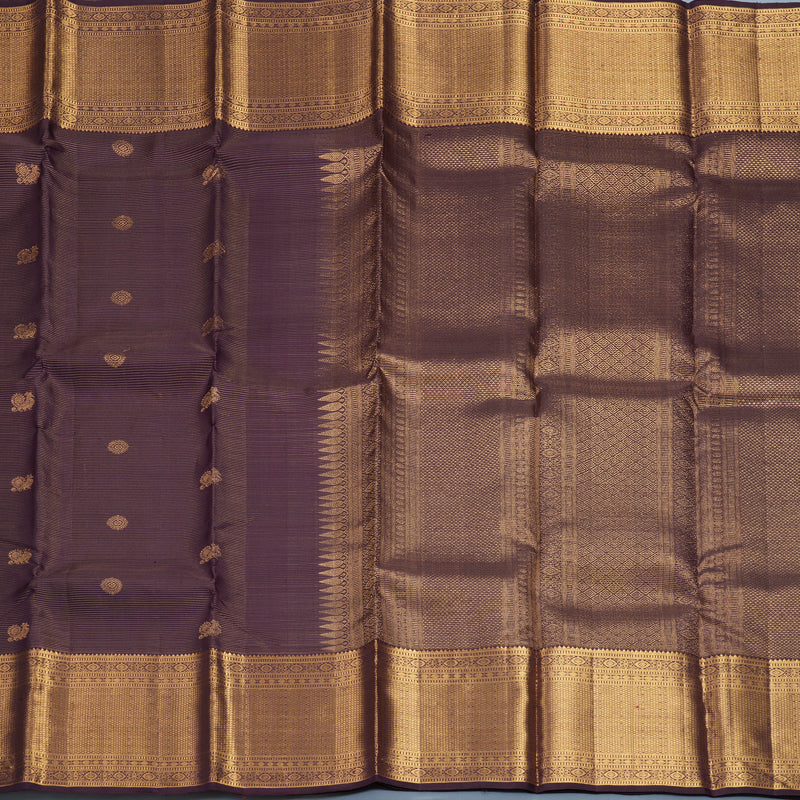 Hayagrivas Handloom Deep Violet Kanjivaram Silk Saree KBF257E7-3
