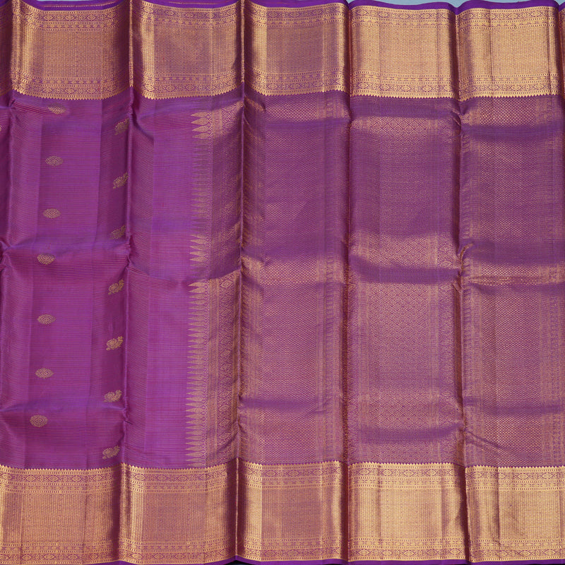 Hayagrivas Handloom Purple Kanjivaram Silk Saree KBF257E7-4