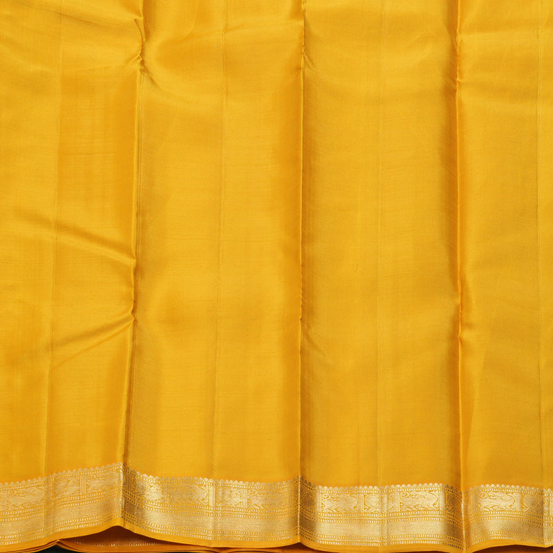 Hayagrivas Handloom Wine Maroon Kanjivaram Silk Saree with Turmeric Yellow Border KBF257E9-1