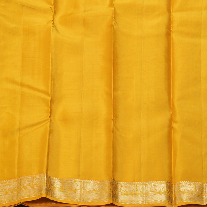 Hayagrivas Handloom Wine Maroon Kanjivaram Silk Saree with Turmeric Yellow Border KBF257E9-1