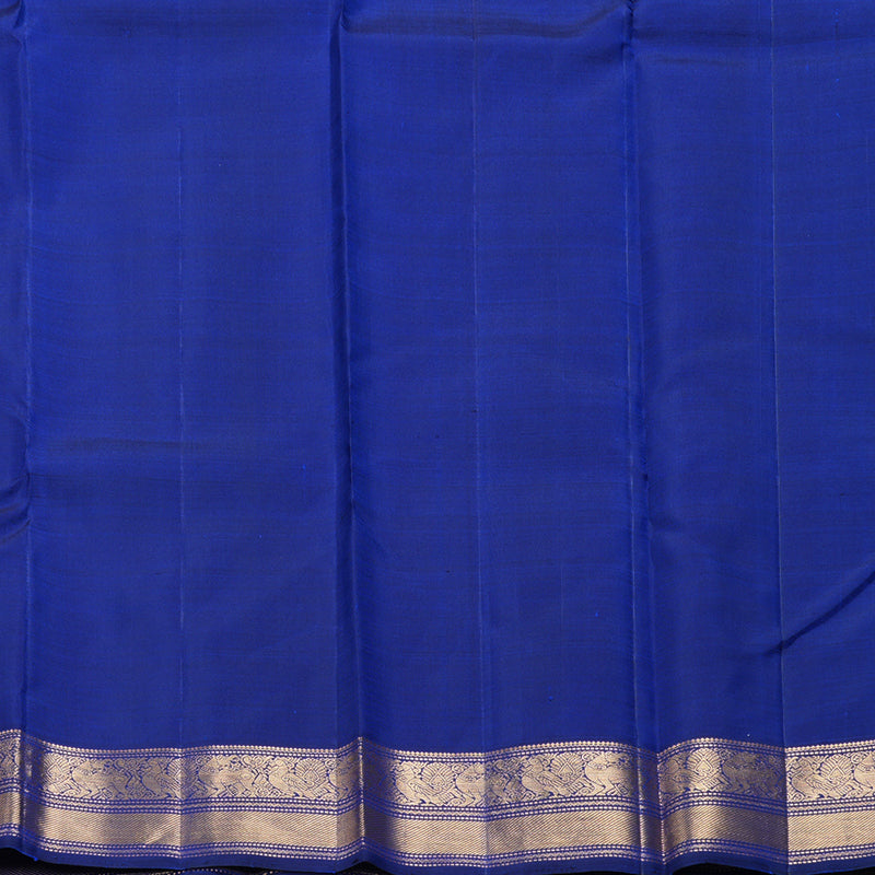 Hayagrivas Handloom Emerald Green Kanjivaram Silk Saree with MS Blue Border KBF257E9-2