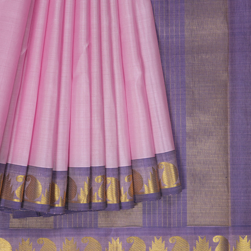 Hayagrivas Handloom Lotus Pink Kanjivaram Silk Saree KBF260E2-1