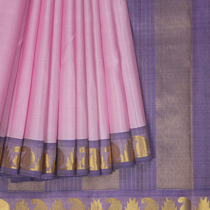 Hayagrivas Handloom Lotus Pink Kanjivaram Silk Saree KBF260E2-1
