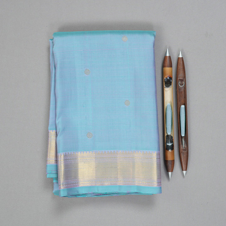 Hayagrivas Handloom Dual Tone (Sky Blue & Pink) Kanjivaram Silk Saree KBF262E5-1