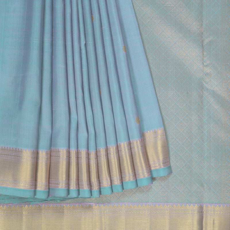 Hayagrivas Handloom Dual Tone (Sky Blue & Pink) Kanjivaram Silk Saree KBF262E5-1
