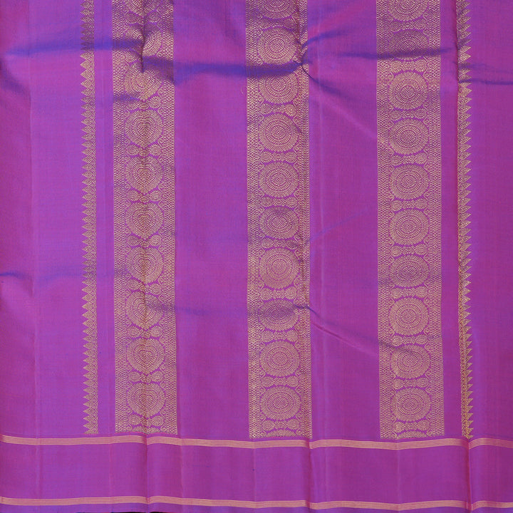 Hayagrivas Handloom Pink Kanjivaram Silk Saree with Purple Border KBF264E1-1