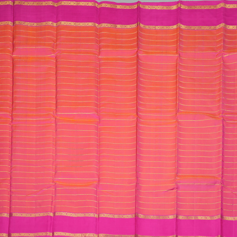 Hayagrivas Handloom v Kanjivaram Silk Saree with Rani Pink Border KBF264E2-1