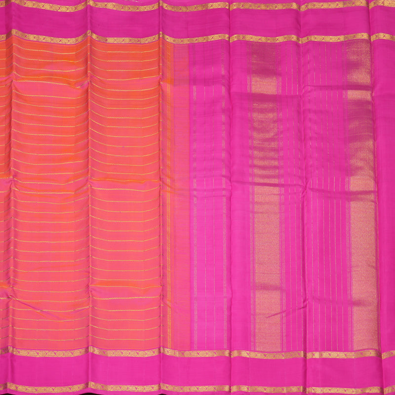 Hayagrivas Handloom v Kanjivaram Silk Saree with Rani Pink Border KBF264E2-1