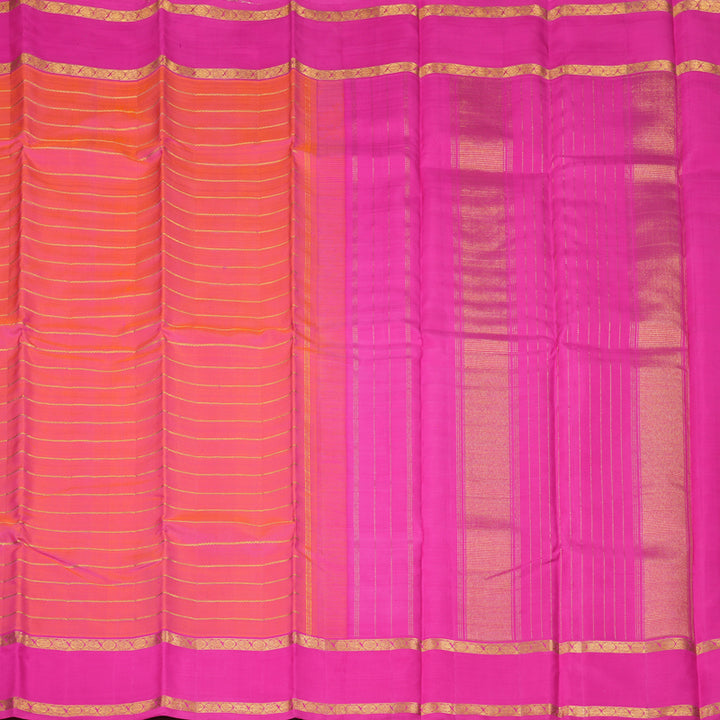 Hayagrivas Handloom v Kanjivaram Silk Saree with Rani Pink Border KBF264E2-1