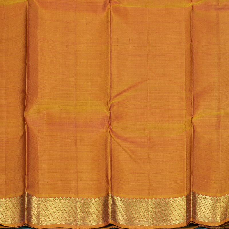 Hayagrivas Handloom Wine Kanjivaram Silk Saree with Golden Orange Border KBF266E6-1