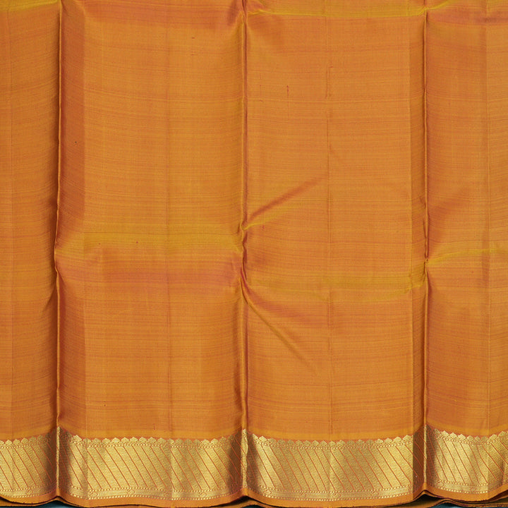 Hayagrivas Handloom Wine Kanjivaram Silk Saree with Golden Orange Border KBF266E6-1