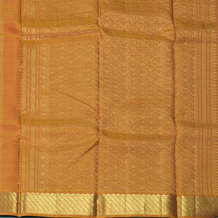 Hayagrivas Handloom Wine Kanjivaram Silk Saree with Golden Orange Border KBF266E6-1